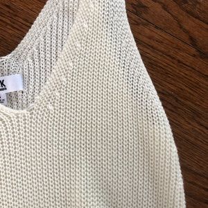 Cream Knit Long Tank Top